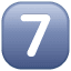 Toets zeven symbool U+37 Toets zeven symbool U+37