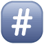 Hashtag emoji U+20E3 Hashtag emoji U+20E3
