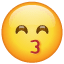 Kussende smiley met lachende ogen U+1F619 Kussende smiley met lachende ogen U+1F619