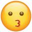 Kussende emoji U+1F617 Kussende emoji U+1F617
