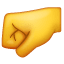 Naar links gerichte vuist emoji U+1F91B Naar links gerichte vuist emoji U+1F91B
