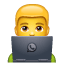 Man met laptop smiley U+1F468 U+1F4BB Man met laptop smiley U+1F468 U+1F4BB