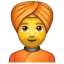 Tulband emoji U+1F473 Tulband emoji U+1F473
