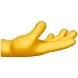 Hand met palm omhoog symbool U+1FAF4 Hand met palm omhoog symbool U+1FAF4