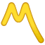 M emoji U+303D M emoji U+303D