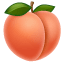Perzik emoji U+1F351 Perzik emoji U+1F351