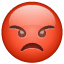 Pruilende smiley Whatsapp U+1F621 Pruilende smiley Whatsapp U+1F621