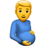 Zwangere man Emoticon U+1FAC3 Zwangere man Emoticon U+1FAC3