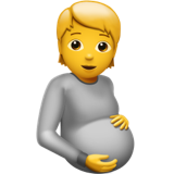 Zwangere persoon emoticon U+1FAC4 Zwangere persoon emoticon U+1FAC4