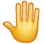 Ogeheven achterkant hand emoji U+1F91A Ogeheven achterkant hand emoji U+1F91A