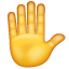 Opgeheven hand emoji U+270B Opgeheven hand emoji U+270B