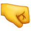 Naar rechts gerichte vuist emoji U+1F91C Naar rechts gerichte vuist emoji U+1F91C