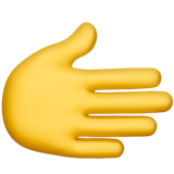 Hand naar rechts emoticon U+1FAF1 Hand naar rechts emoticon U+1FAF1