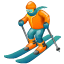 Skiër emoji U+26F7 Skiër emoji U+26F7