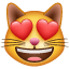 Kat met hartvormige ogen U+1F63B Kat met hartvormige ogen U+1F63B