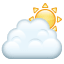 Wolk met zon emoji U+26C5 Wolk met zon emoji U+26C5