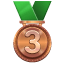 Medaille 3e plaats U+1F949 Medaille 3e plaats U+1F949