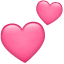 Twee harten Whatsapp U+1F495 Twee harten Whatsapp U+1F495