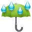 Paraplu met regen U+2614 Paraplu met regen U+2614