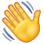 Zwaaiende hand emoji U+1F44B Zwaaiende hand emoji U+1F44B