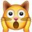 Vermoeide kat emoji U+1F640 Vermoeide kat emoji U+1F640