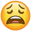 Uitgeputte emoji U+1F629 Uitgeputte emoji U+1F629