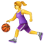 Vrouw dribbelt bal U+26F9 Vrouw dribbelt bal U+26F9